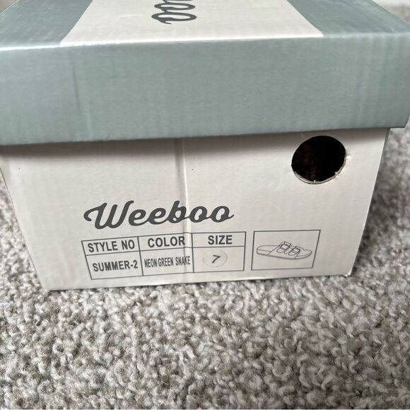 Weeboo Neon Green snake comfort sandal - Picture 7 of 9